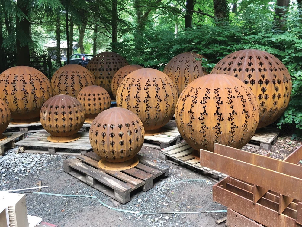 Culzean Castle Decorative Orbs, Corten Steel, 2017