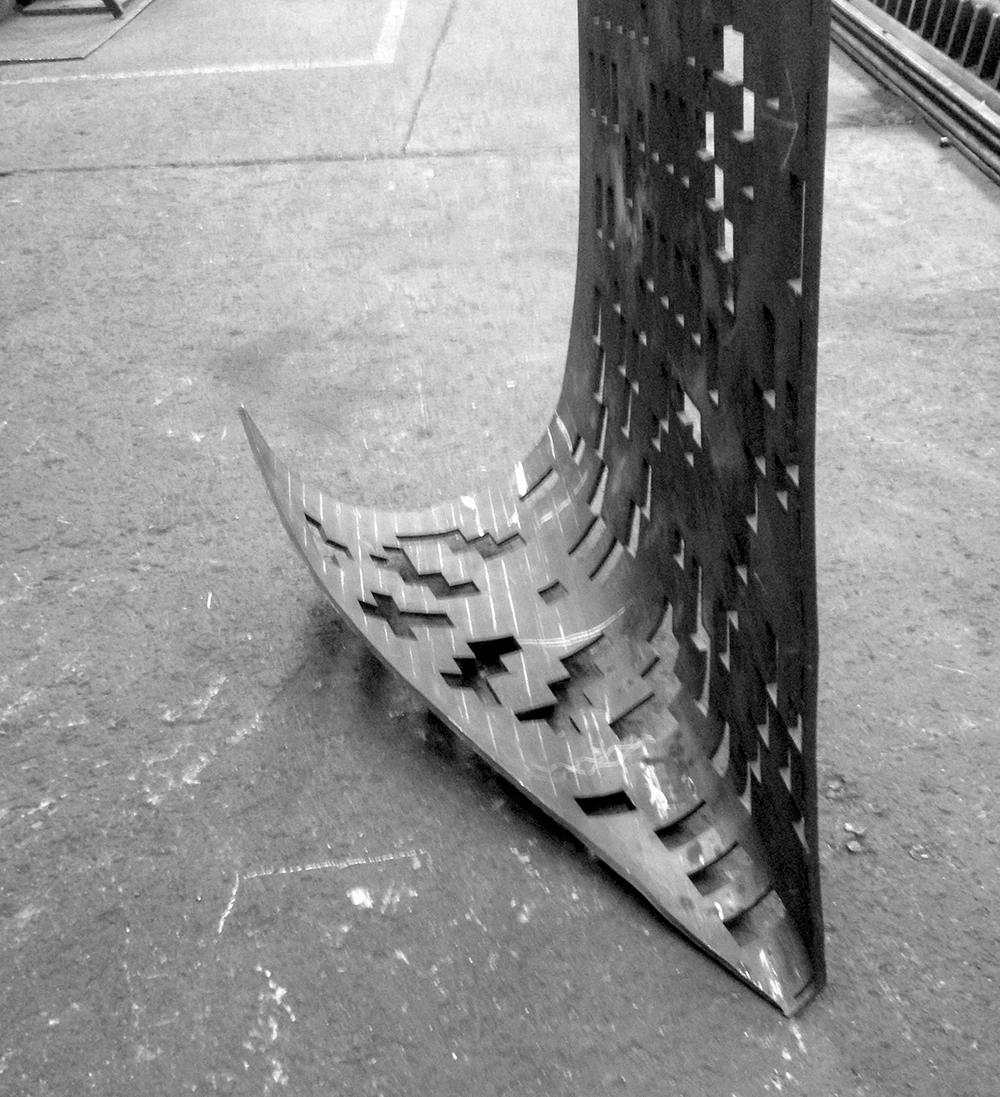 Cut From The Factory Floor, Corten Steel, 2015