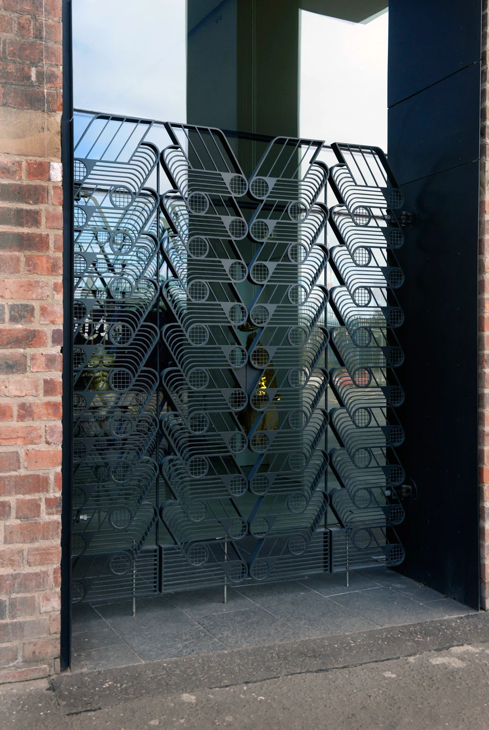 Edinburgh Printmakers Entrance Gates, Galvanised Powder Coated Steel, 2019