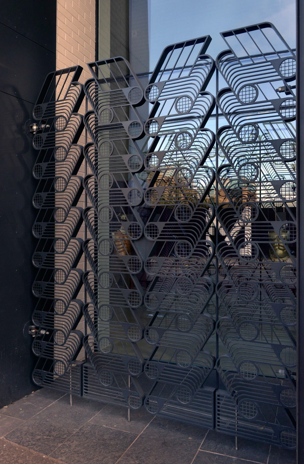 Edinburgh Printmakers Entrance Gates, Galvanised Powder Coated Steel, 2019