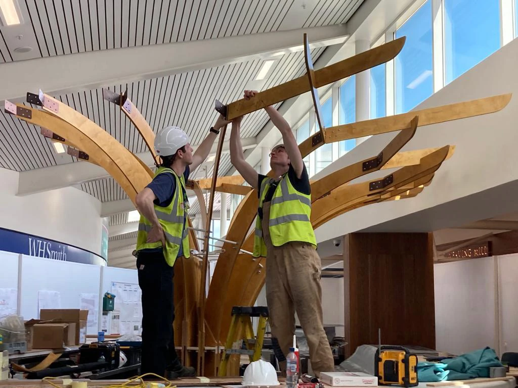 Fever Tree, Stained & Lacquered Birch Plywood & Bespoke Steel Connectors, 2022
