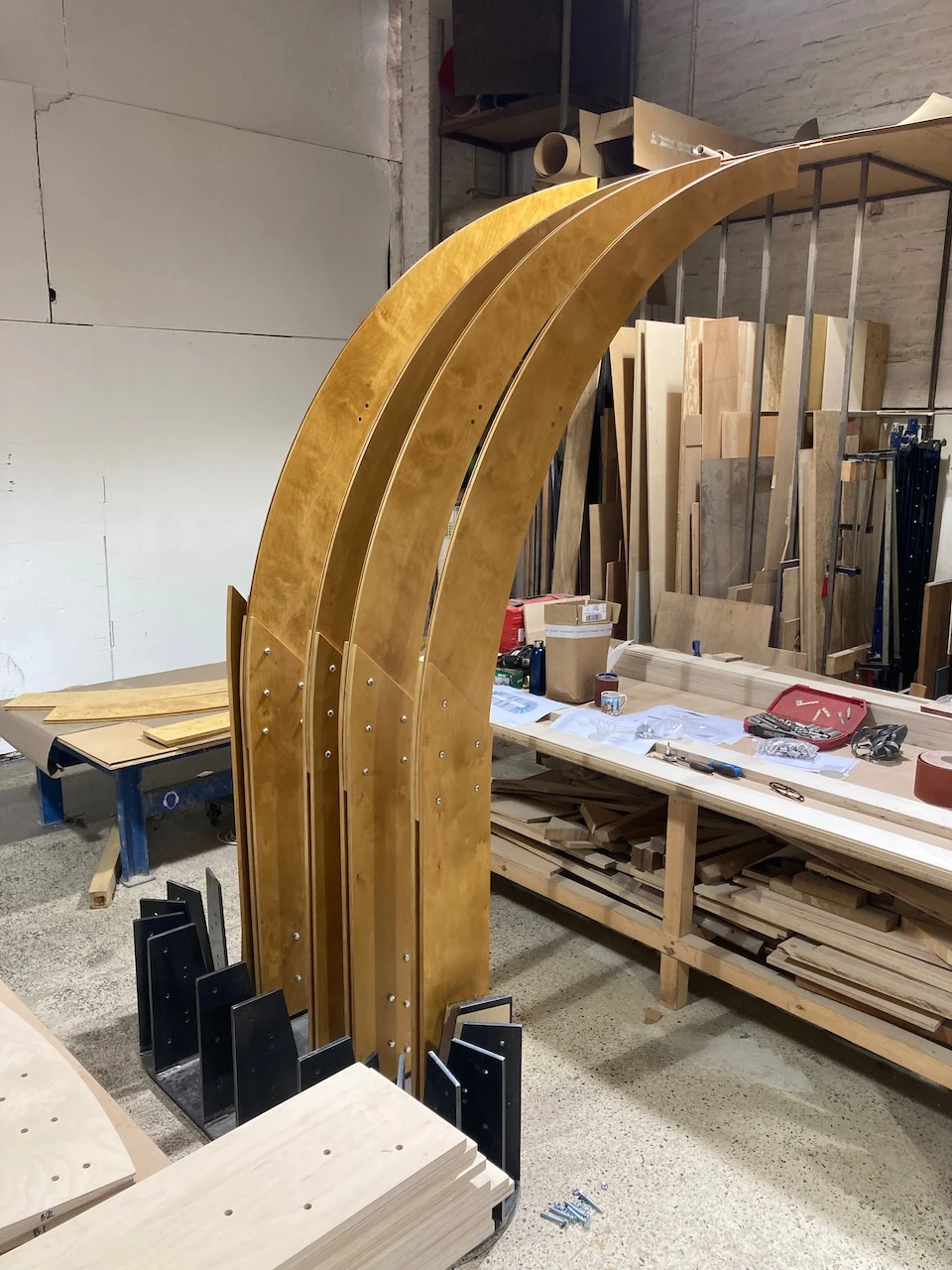 Fever Tree, Stained & Lacquered Birch Plywood & Bespoke Steel Connectors, 2022