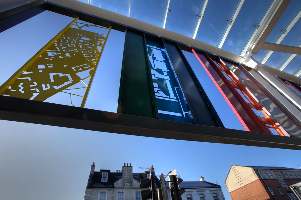 Gallowgate Artwork, Galvanised Powder Coated Steel, 2019