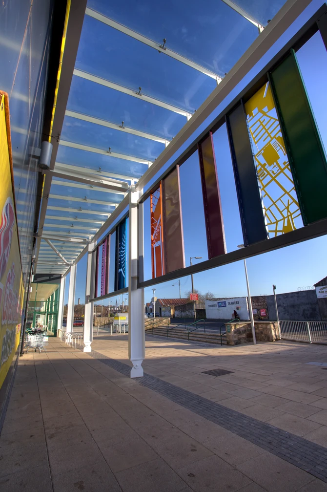Gallowgate Artwork, Galvanised Powder Coated Steel, 2019