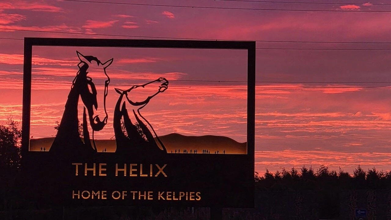 Helix Park Gateway Sign, Corten Steel, 2025