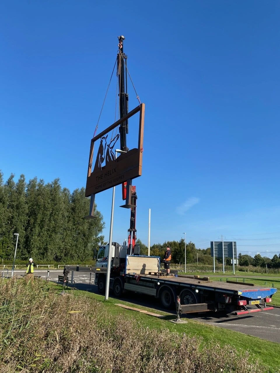 Helix Park Gateway Sign, Corten Steel, 2025