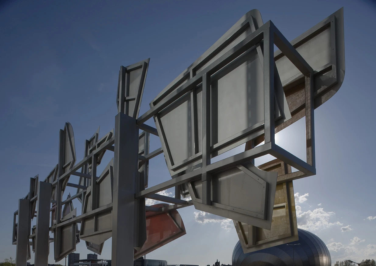 Poised Array, Steel, Plywood, 2007