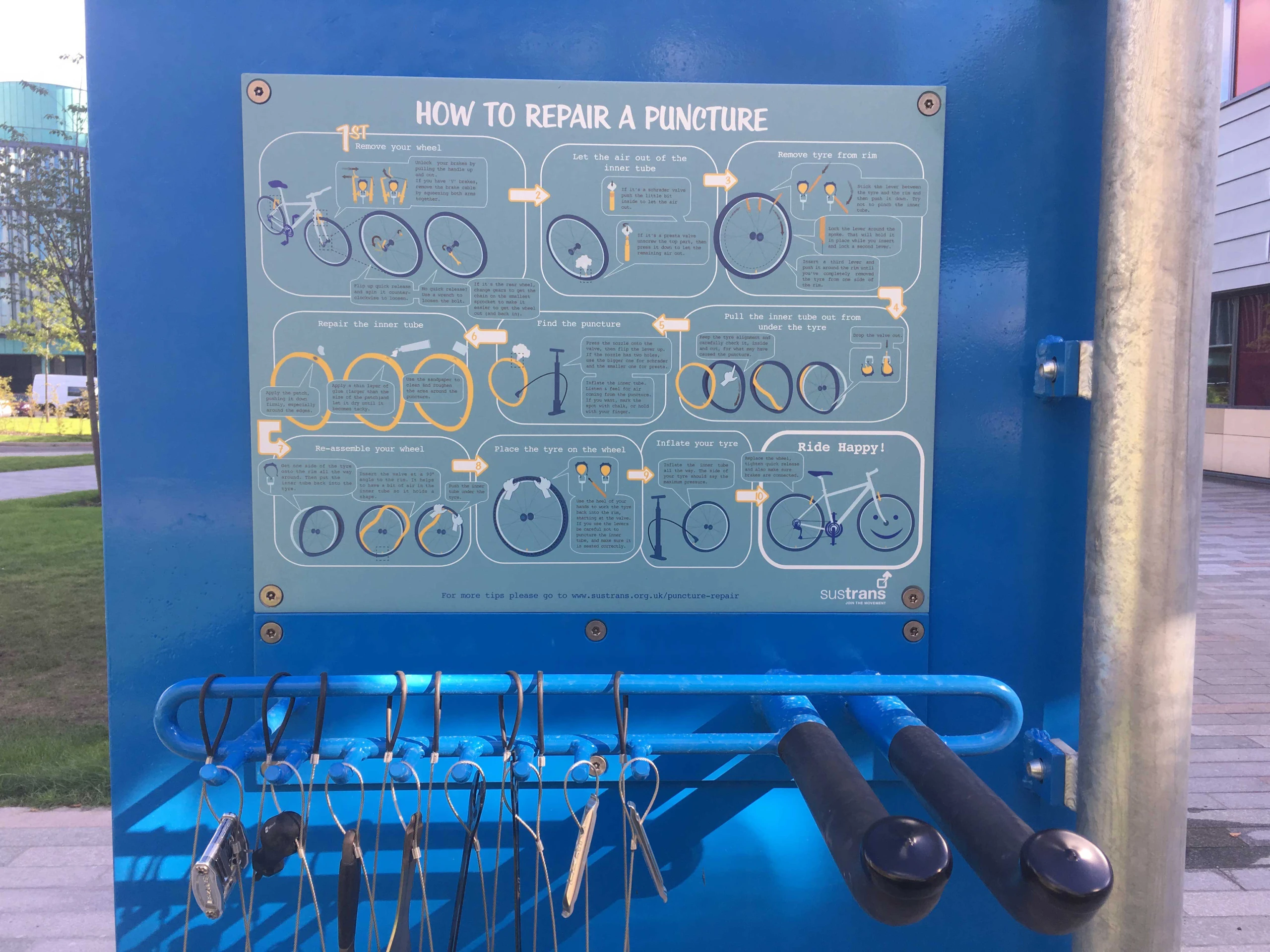 Sustrans Bike Stations, Powdercoated Steel, 2016
